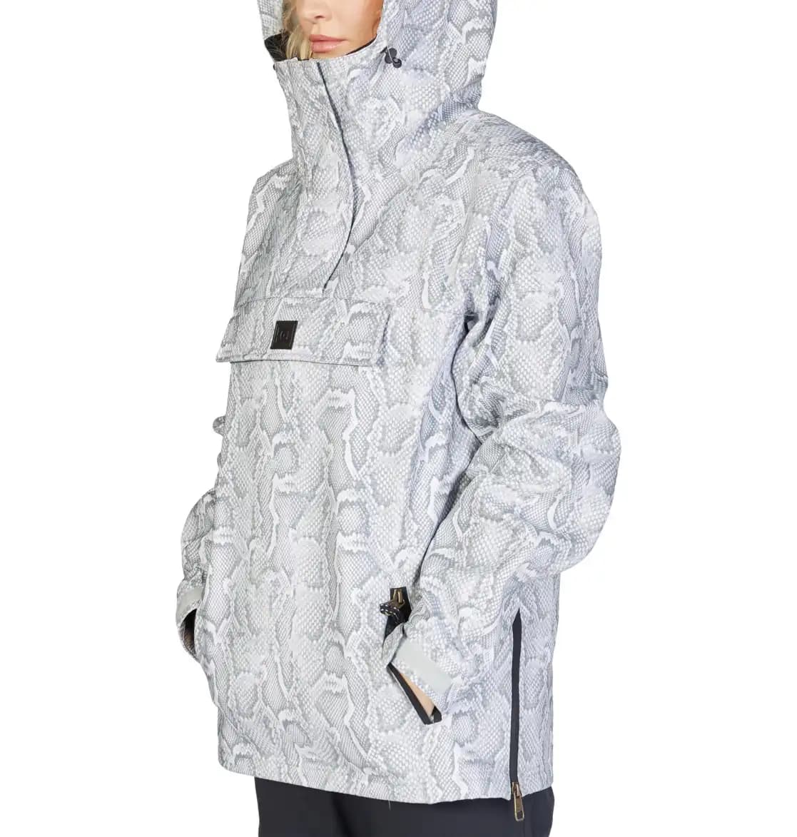 کاپشن اسنوبرد زنانه دی‌سی (DC) مدل Prism Softshell Anorak طرح پوست ماری (White Mamba) — تصویر ۸