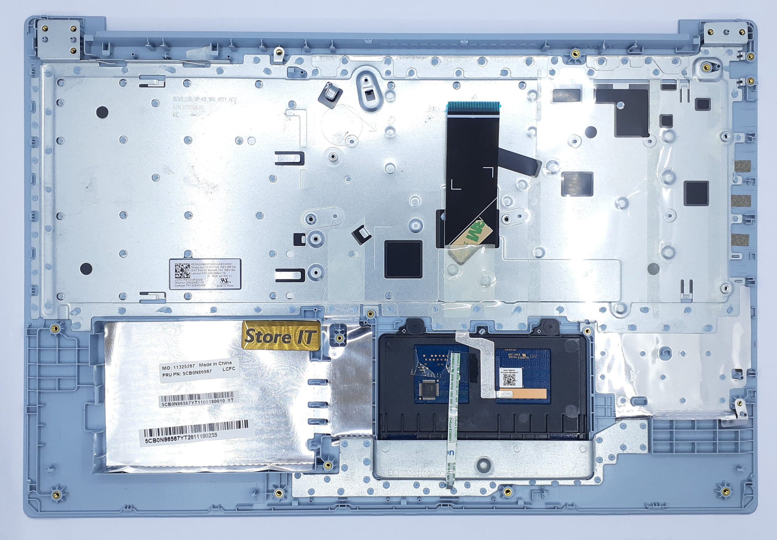 قاب دور کیبورد لنوو IdeaPad 320 آبی کمرنگ همراه کیبورد و تاچ پد – ایراد جزئی — تصویر ۲