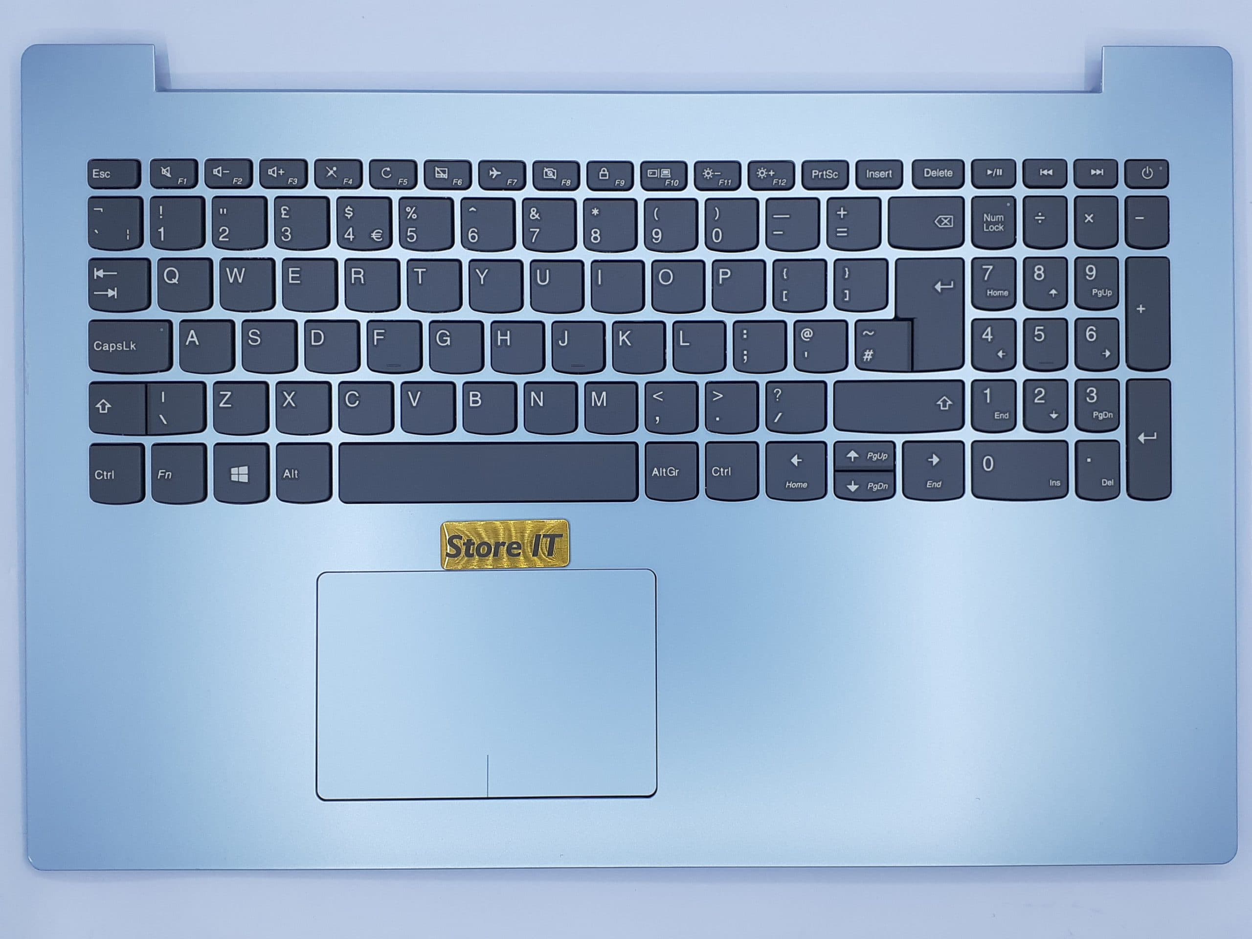 قاب دور کیبورد لنوو IdeaPad 320 آبی کمرنگ همراه کیبورد و تاچ پد – ایراد جزئی