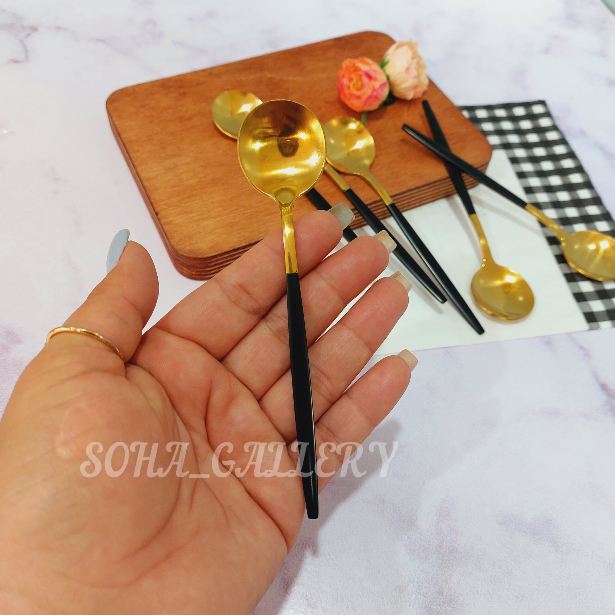 قاشق دسرخوری استیل فانتزی — تصویر ۲
