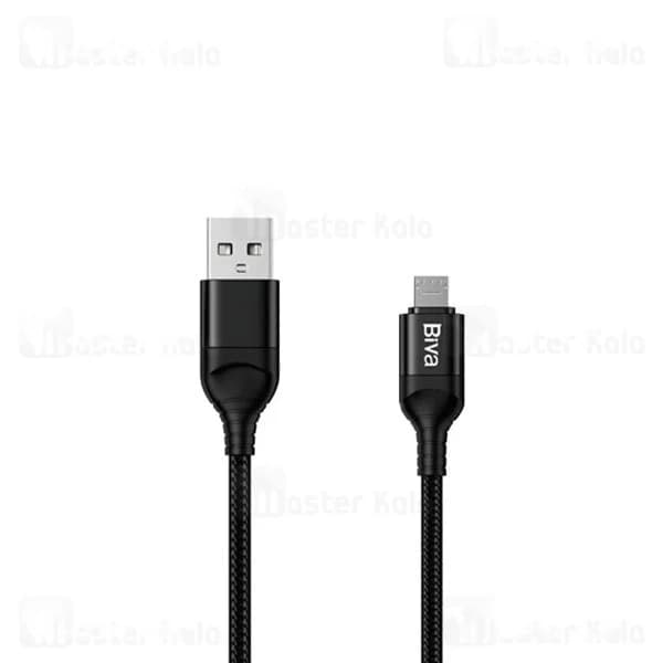 کابل میکرو یو اس بی بیوا Biva C-03V طول 1.2 متر شدت جریان 2.4 آمپر — تصویر ۲