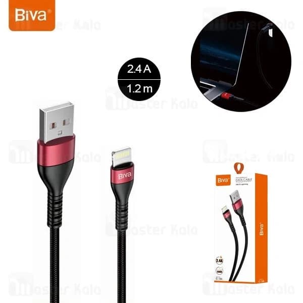 کابل لایتنینگ بیوا Biva C-16L طول 1.2 متر شدت جریان 2.4 آمپر
