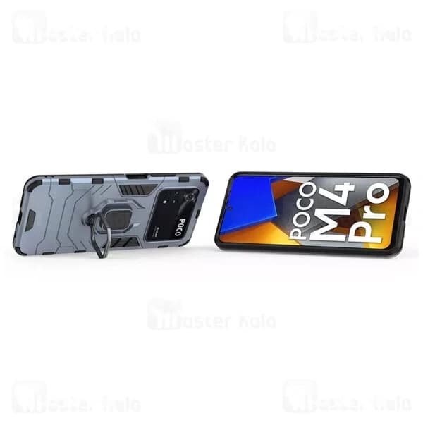گارد ضد ضربه انگشتی شیائومی Xiaomi Poco M4 Pro Black Panther KEYSION ShockProof Armor Ring — تصویر ۴