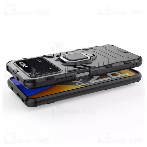 گارد ضد ضربه انگشتی شیائومی Xiaomi Poco M4 Pro Black Panther KEYSION ShockProof Armor Ring — تصویر ۵