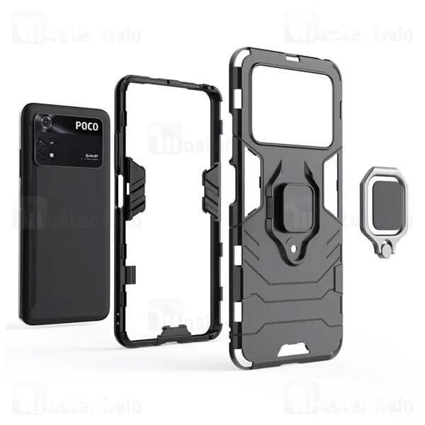 گارد ضد ضربه انگشتی شیائومی Xiaomi Poco M4 Pro Black Panther KEYSION ShockProof Armor Ring — تصویر ۶
