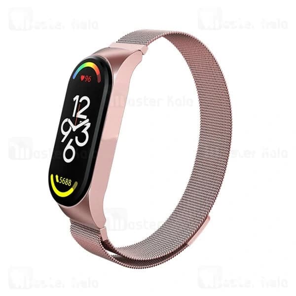بند فلزی دستبند سلامتی شیائومی Mi Band 7 Stainless Steel Milanese Strap با قفل مگنتی — تصویر ۴