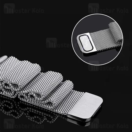 بند فلزی دستبند سلامتی شیائومی Mi Band 7 Stainless Steel Milanese Strap با قفل مگنتی — تصویر ۷