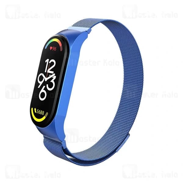 بند فلزی دستبند سلامتی شیائومی Mi Band 7 Stainless Steel Milanese Strap با قفل مگنتی — تصویر ۵