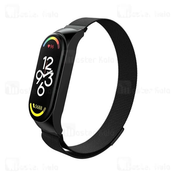 بند فلزی دستبند سلامتی شیائومی Mi Band 7 Stainless Steel Milanese Strap با قفل مگنتی — تصویر ۲