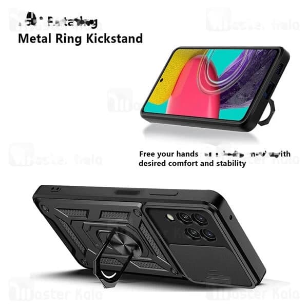 گارد محافظ ضد ضربه انگشتی Samsung M53 SHUNIJA Case دارای محافظ دوربین — تصویر ۴