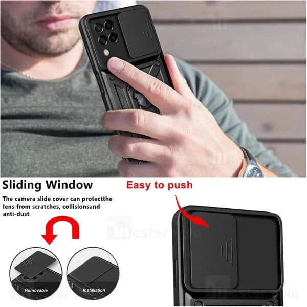 گارد محافظ ضد ضربه انگشتی Samsung M53 SHUNIJA Case دارای محافظ دوربین — تصویر ۳