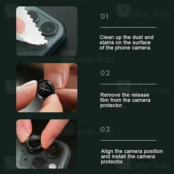 پک 3تایی محافظ لنز فلزی دوربین آیفون Apple iPhone 14 / iPhone 14 Plus Lens Shield — تصویر ۶