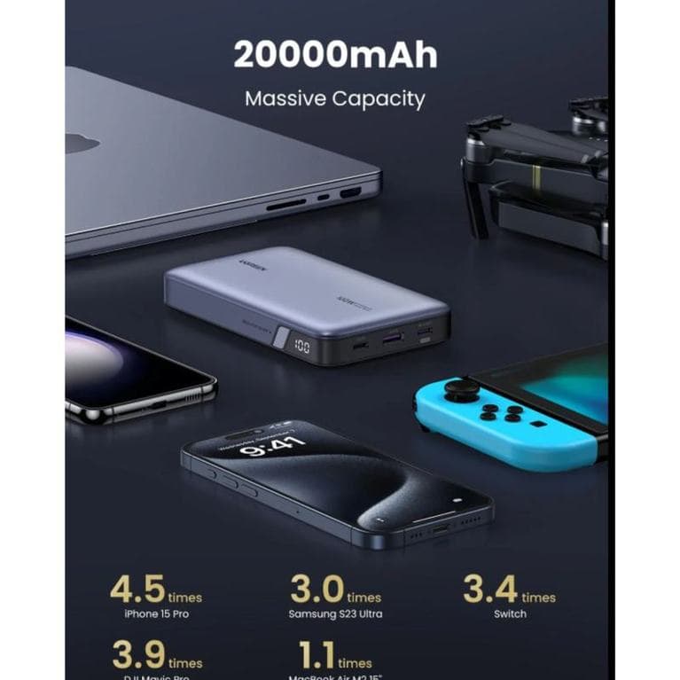 پاوربانک یوگرین UGREEN PB720 Nexode 100W 20000mAh Power Bank — تصویر ۸