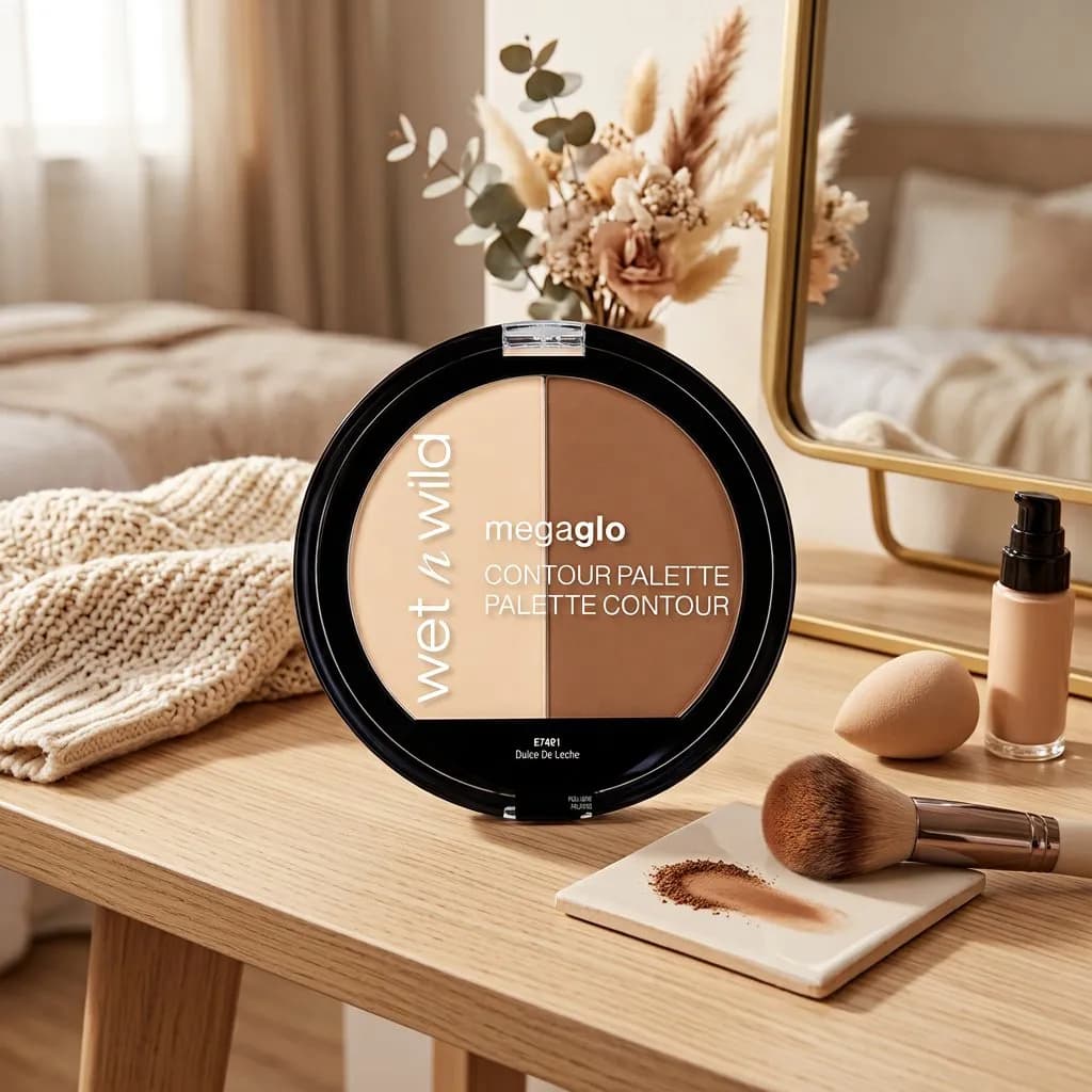 پالت کانتور صورت وت اند وایلد مدل MegaGlo Contouring Palette رنگ Dulce De Leche — تصویر ۲