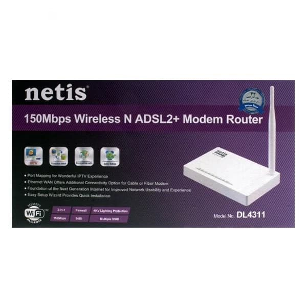 مودم روتر ADSL2+ netis N150 مدل DL4311 — تصویر ۴