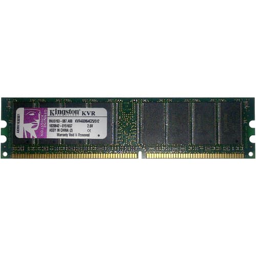 رم کامپیوتر 512MB DDR1 (PC3200) Kingston KVR400X64C3A/512