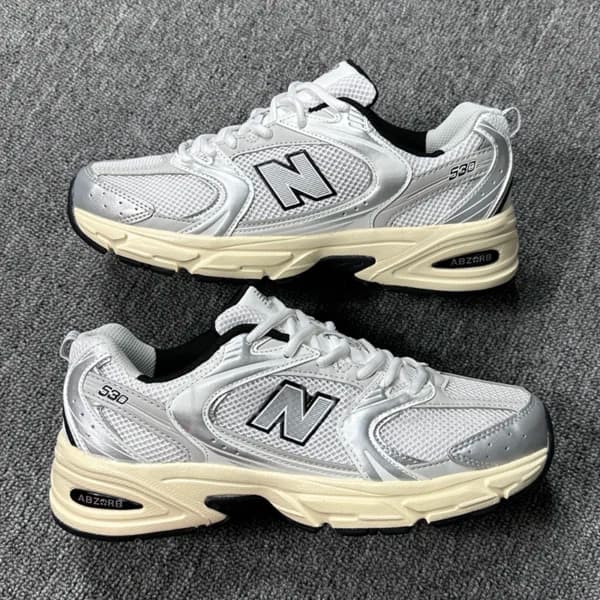 کفش نیوبالانس کرم نقره ای New Balance 530 Silver Cream