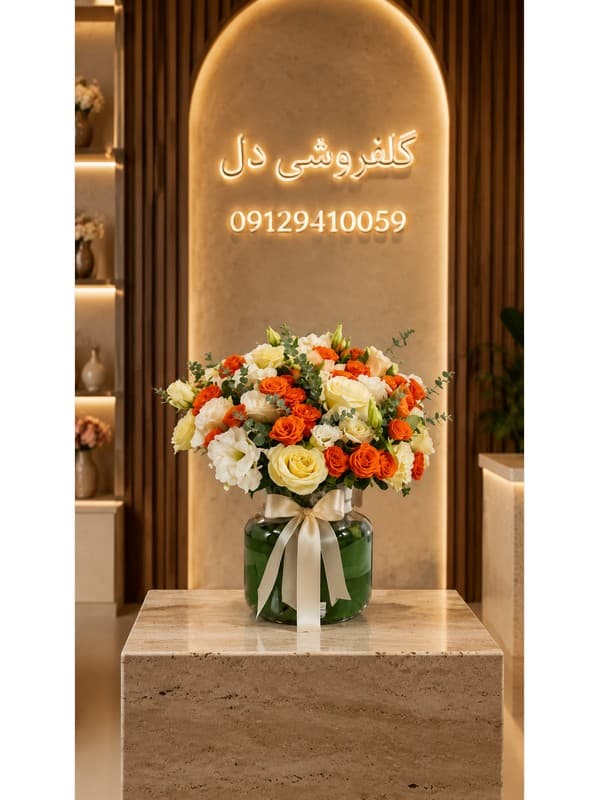 تاج گل سریع مناسب با به شهر ری گل فروشی آنلاین دل