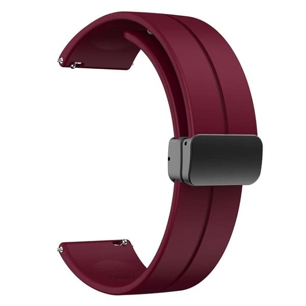 بند سیلیکونی مگنتی سامسونگ/شیائومی 20MM زرشکی