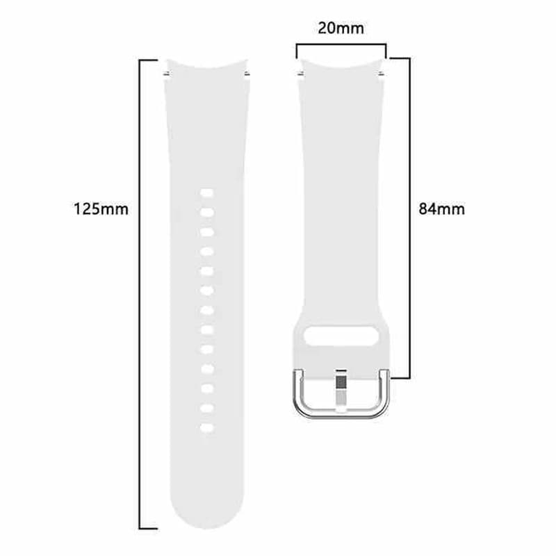 بند سیلیکونی سامسونگ واچ 4 20MM سفید — تصویر ۲