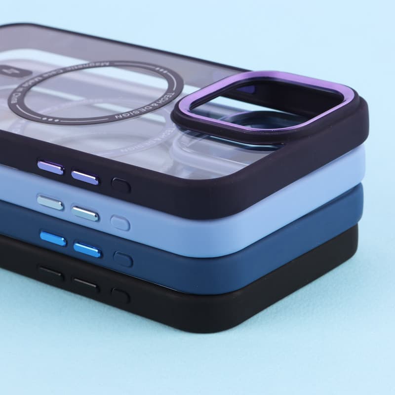 گارد MAGNETIC مگ سیف پکدار آیفون 12PRO MAX آبی NAVY BLUE — تصویر ۵