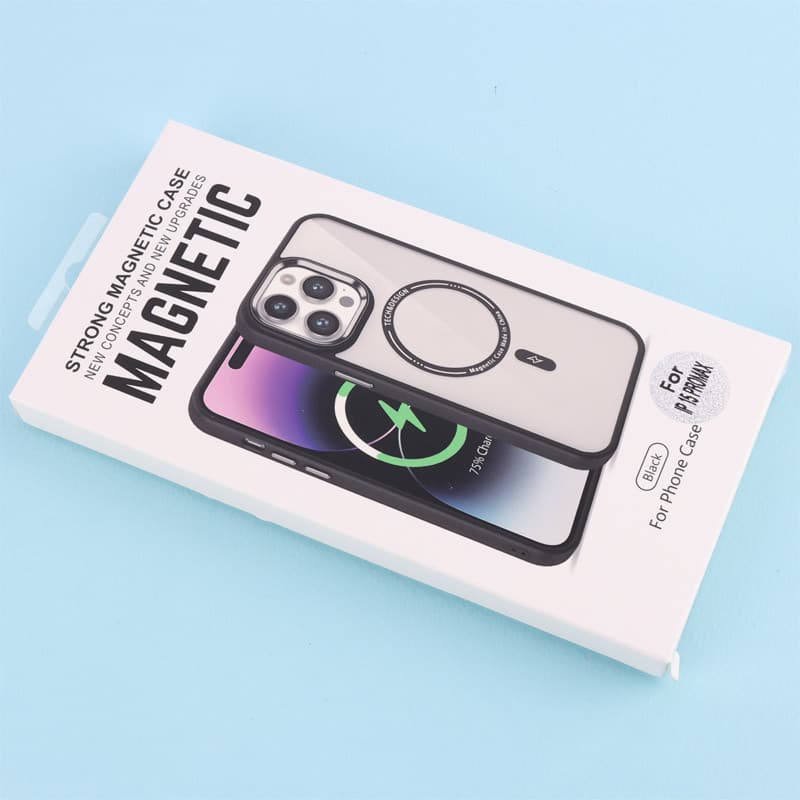گارد MAGNETIC مگ سیف پکدار آیفون 12PRO MAX آبی NAVY BLUE — تصویر ۳