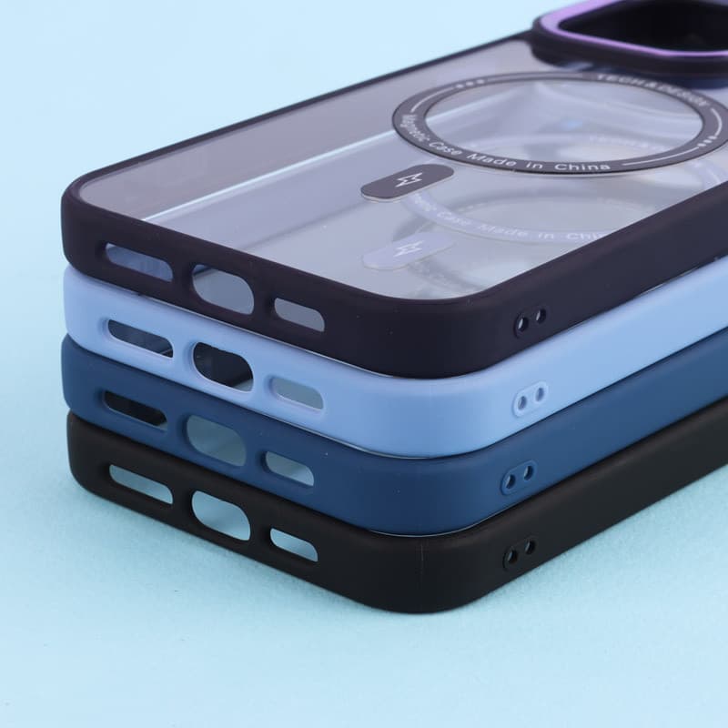 گارد MAGNETIC مگ سیف پکدار آیفون 12PRO MAX آبی NAVY BLUE — تصویر ۲