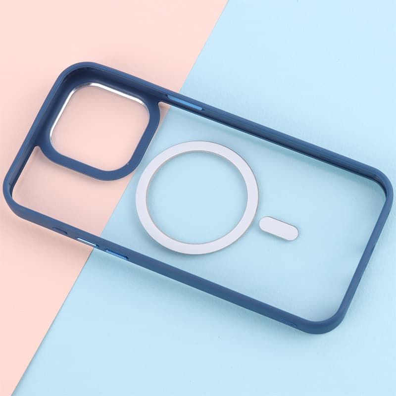 گارد MAGNETIC مگ سیف پکدار آیفون 12PRO MAX آبی NAVY BLUE — تصویر ۴