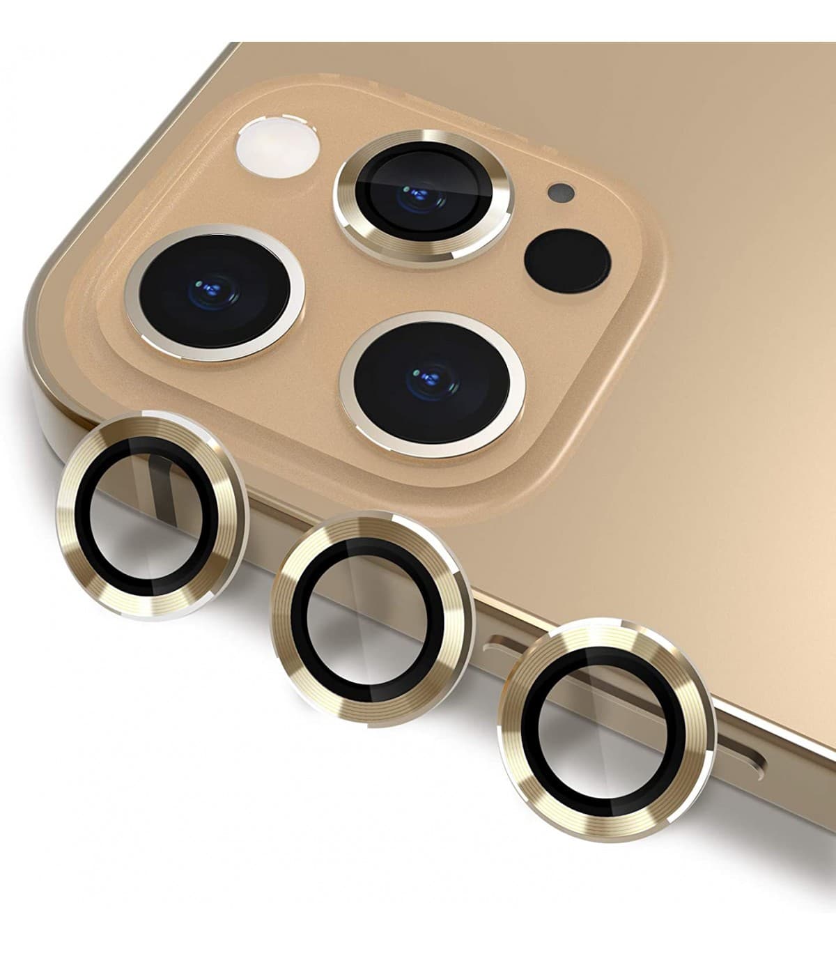 محافظ لنز 13pro max گلد — تصویر ۲