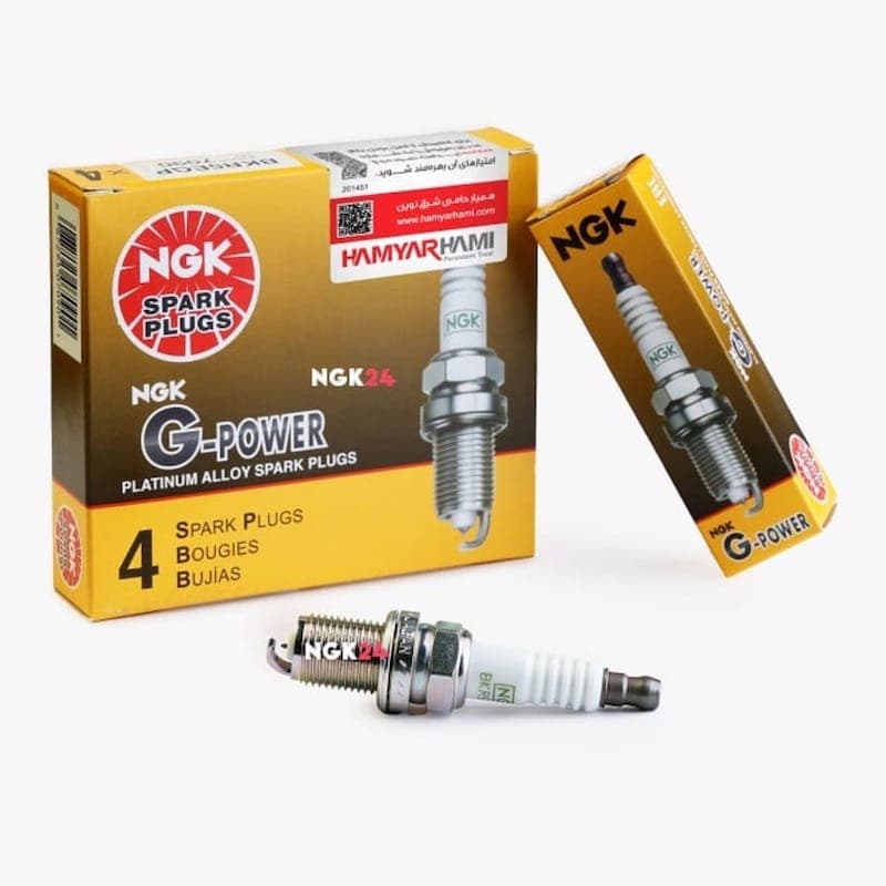 شمع سوزنی پایه کوتاه NGK پلاتینیوم BKR5EGP-7090 اصل ژاپن — تصویر ۵