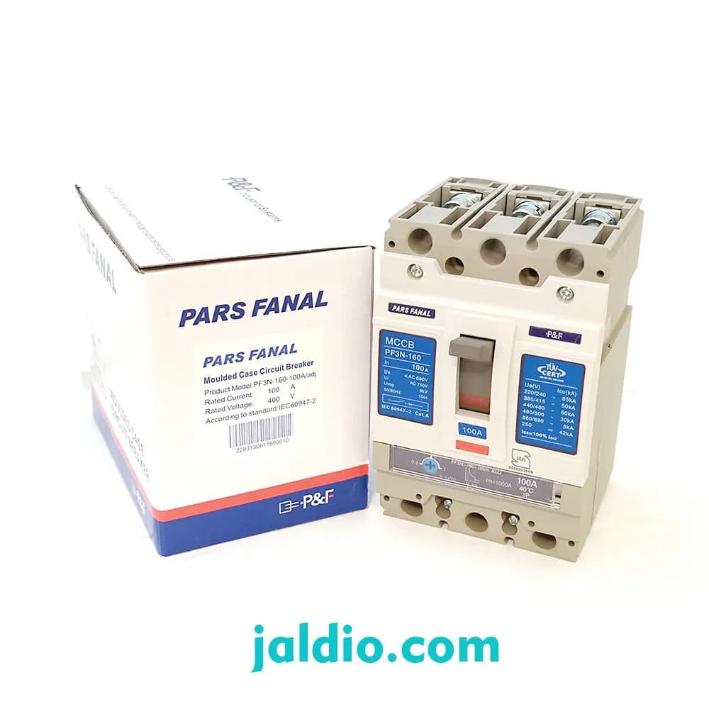 کلید اتوماتیک قابل تنظیم الکترونیکی 1600 آمپر پارس فانال قدرت قطع 65 کد PF3 Int 1600-1600A adj
