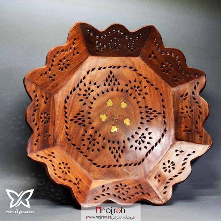 سینی چوبی هشت ضلعی دستساز | ارسال رایگان کد P26