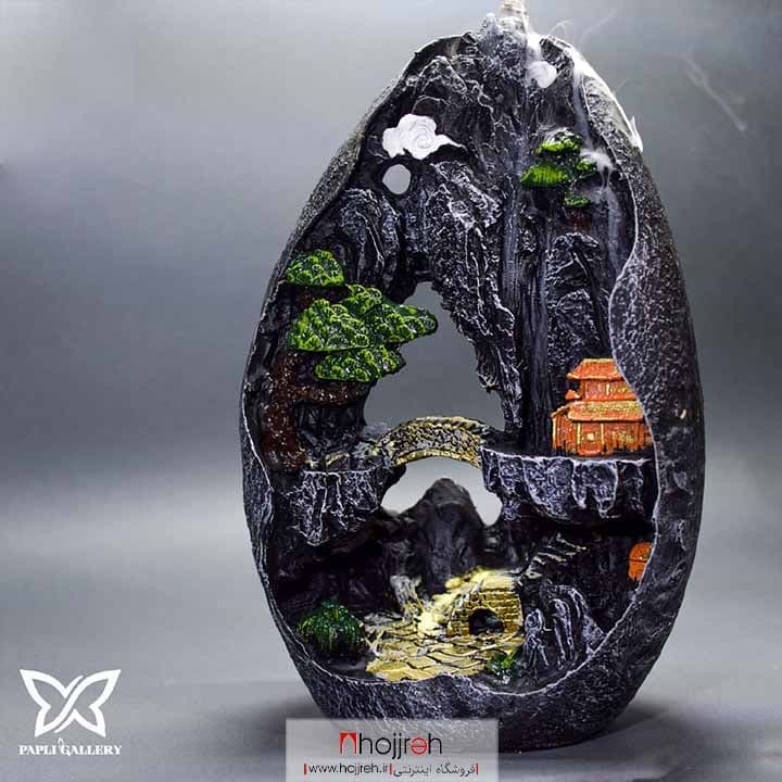 جای عود آبشاری طرح صخره تخم مرغی | سه بعدی کد P01