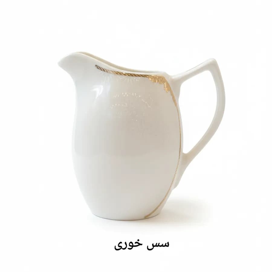 سرویس چینی الیزابت طرح رومانا 12 نفره 85 پارچه چینی توس قالب ملبورن — تصویر ۸