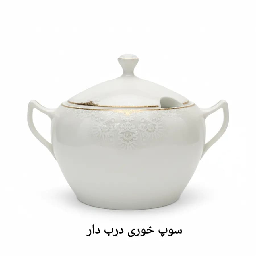 سرویس چینی الیزابت طرح رومانا 12 نفره 85 پارچه چینی توس قالب ملبورن — تصویر ۷