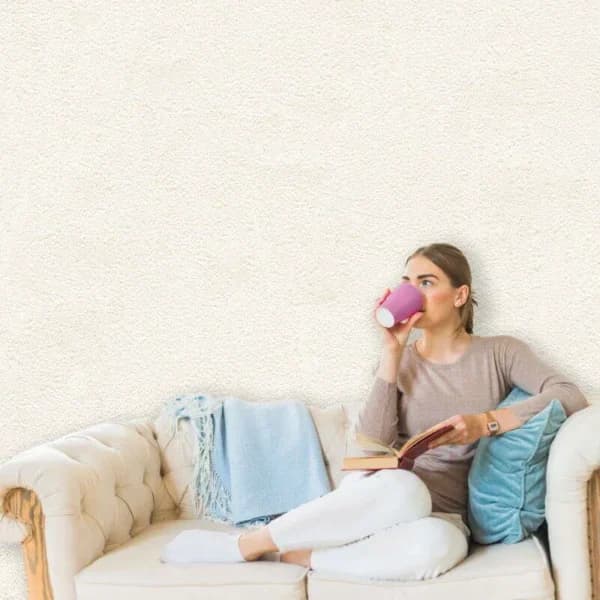 کاغذ دیواری ساده کرم کد 902c — تصویر ۵