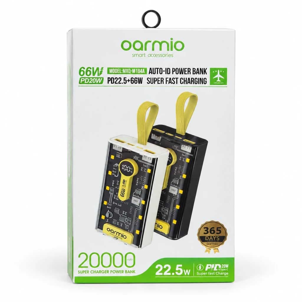 پاوربانک ۲۰۰۰۰ میلی‌آمپر ساعتی اُرمیو Oarmio مدل MXO-M184A — تصویر ۳