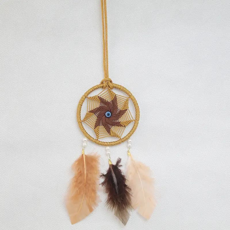 آویز دریم کچر چشم نظر سه پر 7 سانت (بسته 5 عددی)