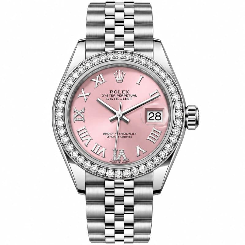 رولکس Datejust 36 صورتی رومی با بزل نگین‌دار | رفرنس M126284RBR-0057 — تصویر ۲
