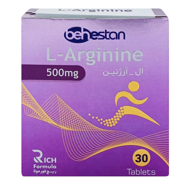 قرص ال آرژنین 500 میلی گرم بهستان 30 عدد (Behestan L-Arginine 500mg)