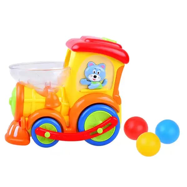 قطار اسباب بازی پرتاب توپ هالی تویز Huile toys