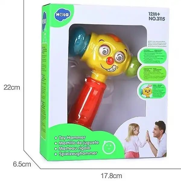 اسباب بازی موزیکال طرح چکش هوشمند برند هولی تویز HOLA TOYS — تصویر ۳