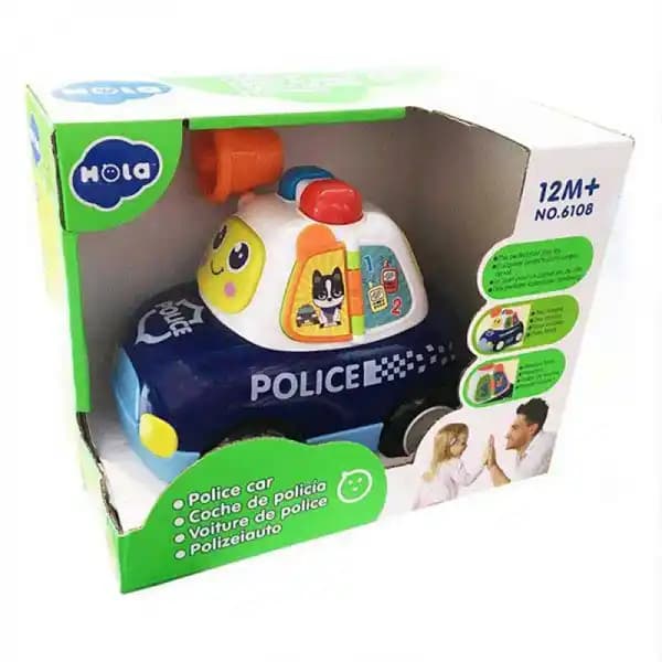 اسباب بازی موزیکال طرح ماشین پلیس برند هولی تویز HOLA TOYS — تصویر ۳