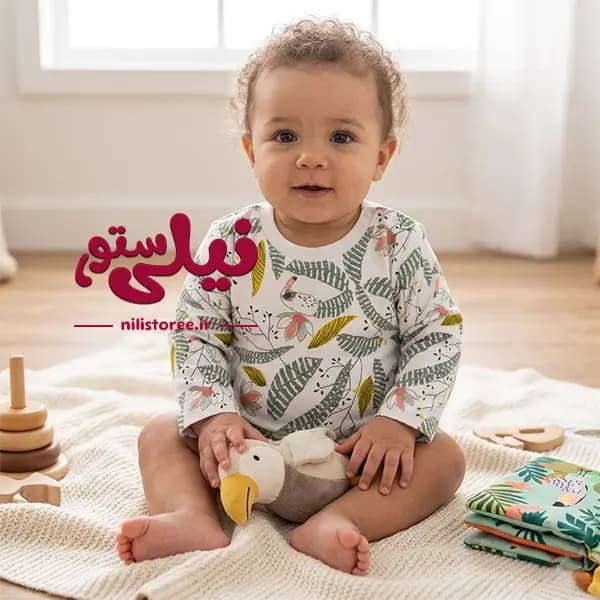 بلوز آستین بلند طرح طوطی آدمک