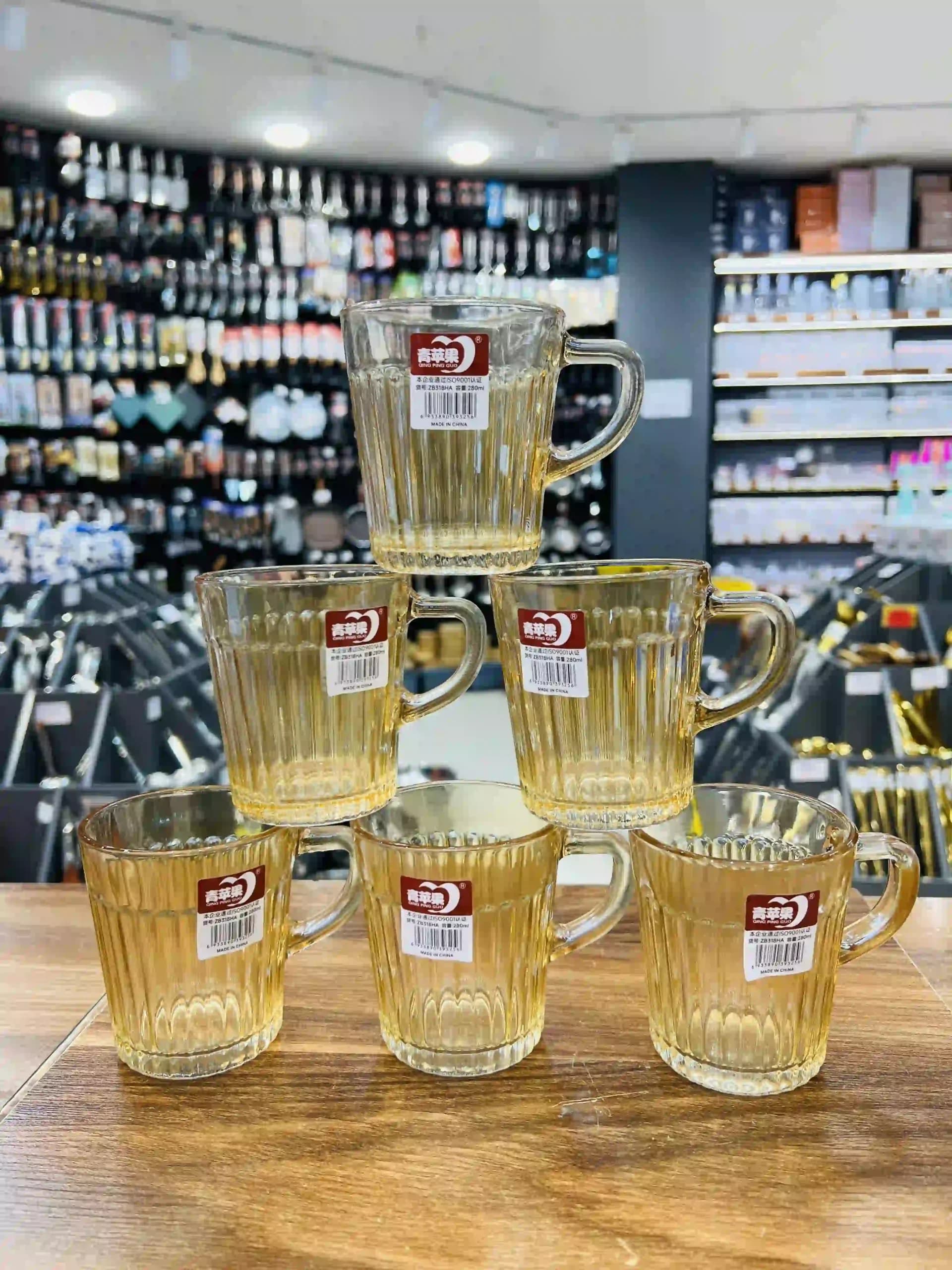 فنجان ۶ عددی بلور دلی (Deli) مدل ZB318HA با ظرفیت ۲۸۰ میلی‌لیتر