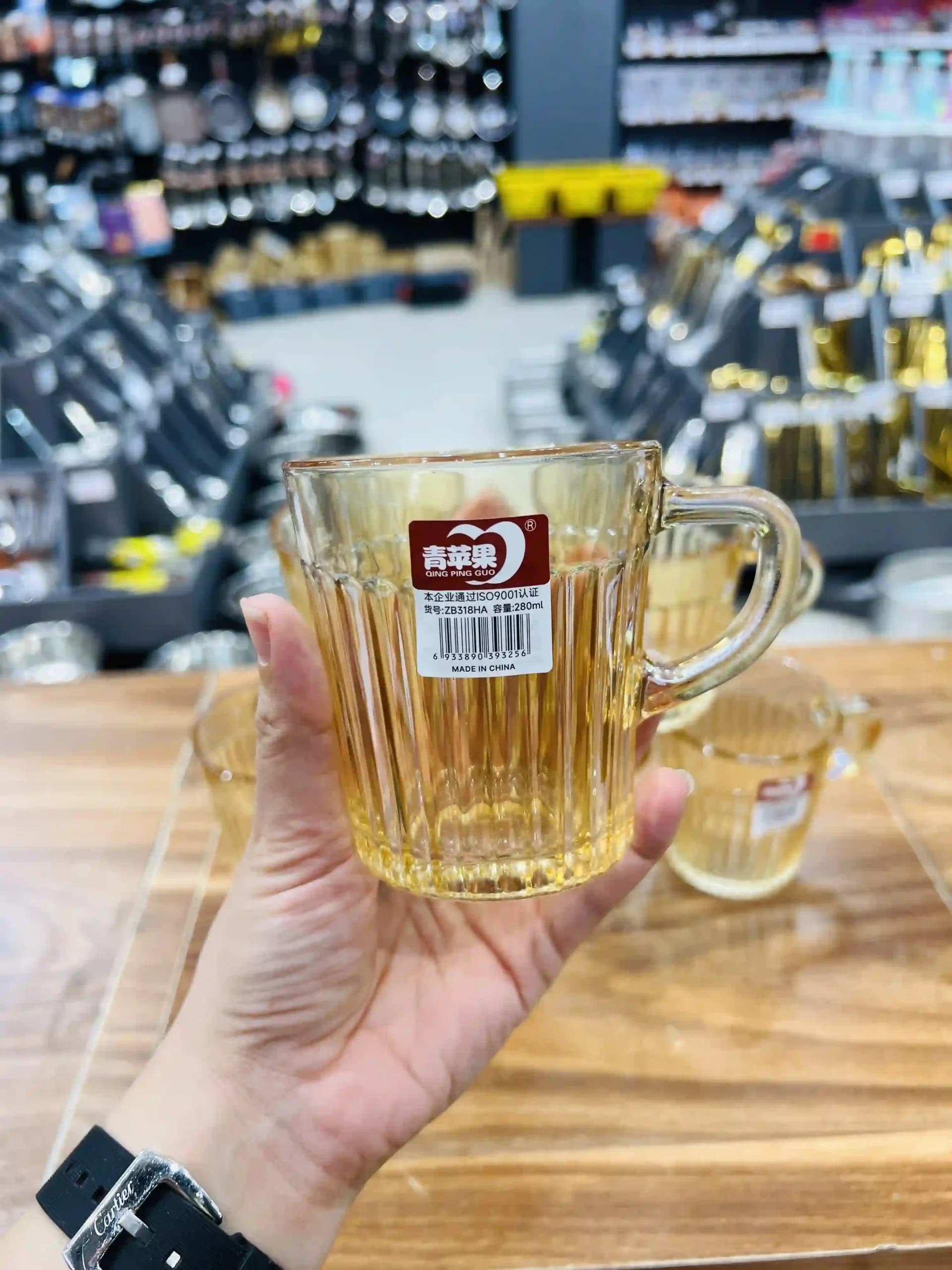 فنجان ۶ عددی بلور دلی (Deli) مدل ZB318HA با ظرفیت ۲۸۰ میلی‌لیتر — تصویر ۵