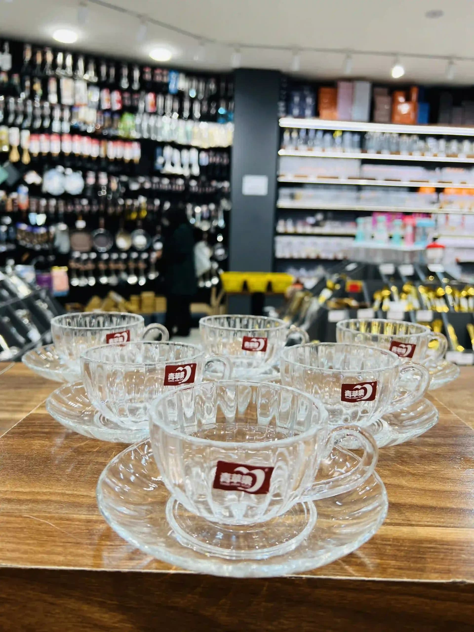 فنجان و نعلبکی ۶ عددی بلور دلی (Deli) مدل CF025/L12