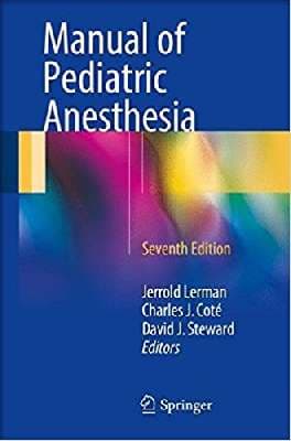 دانلود کتاب Manual of Pediatric Anesthesia