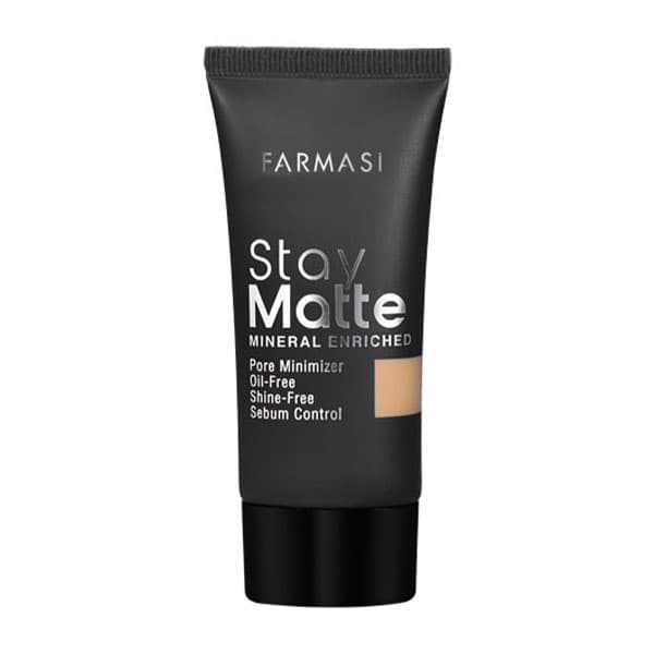 کرم پودر Farmasi Stay Matt Fondöten 04 Sand Beigeفارماسی — تصویر ۳