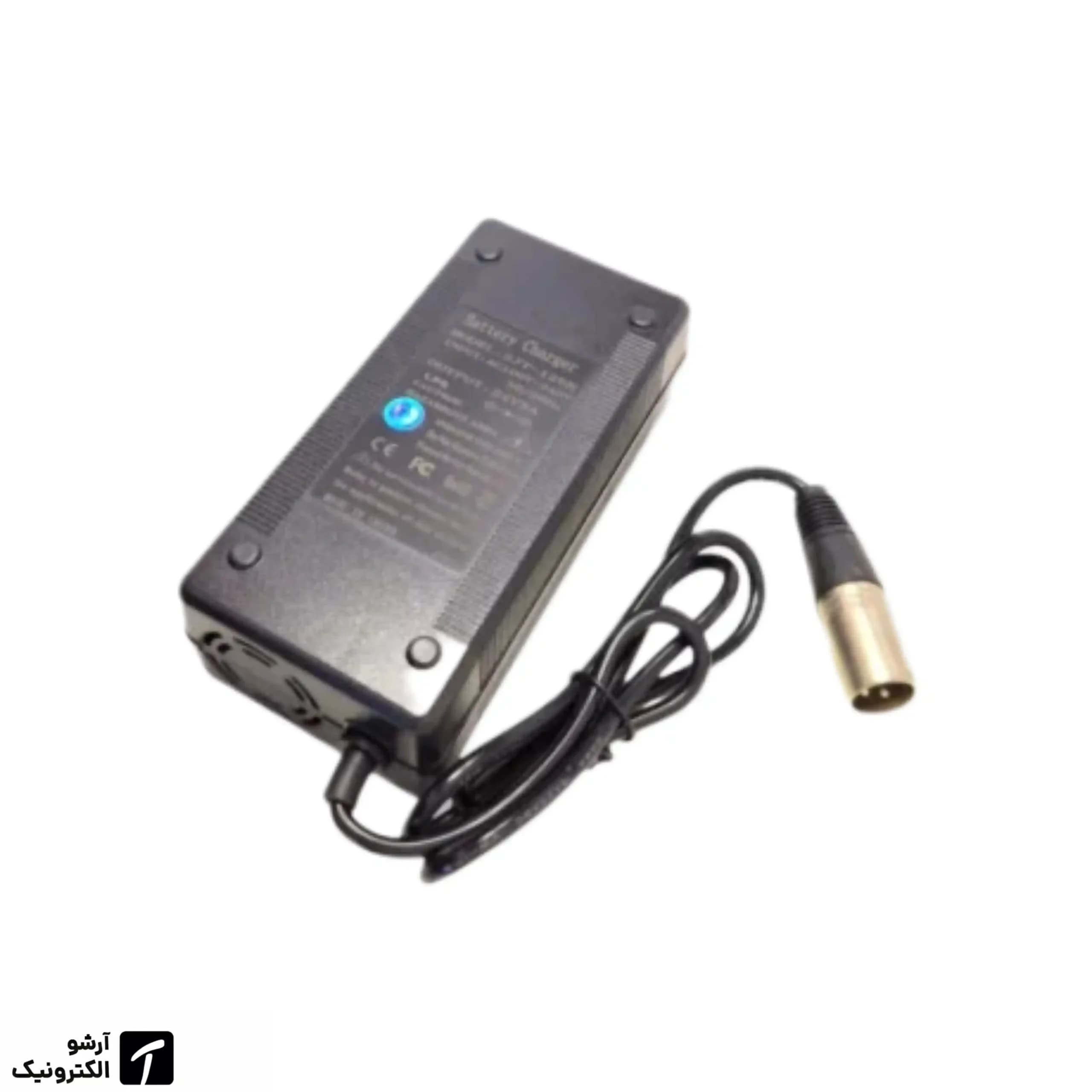 شارژر 24 ولت 5 آمپر ویلچر برقی فیش سه پین (سه پین XLR) (24V 5A) مناسب باتری‌های 24 ولت سرب اسیدی — تصویر ۴